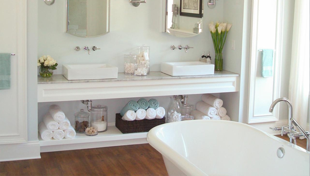 bathroom shelves