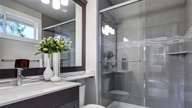 Modern frameless glass shower doors