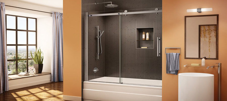 Glass bathtub enclosure